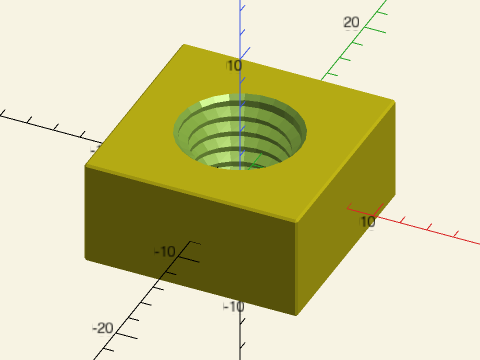 threaded\_nut() Example 3