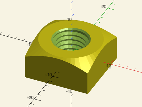 threaded\_nut() Example 4