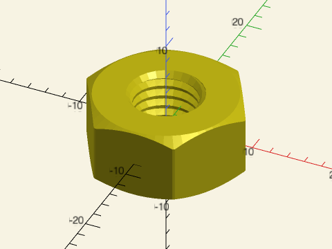 threaded\_nut() Example 5