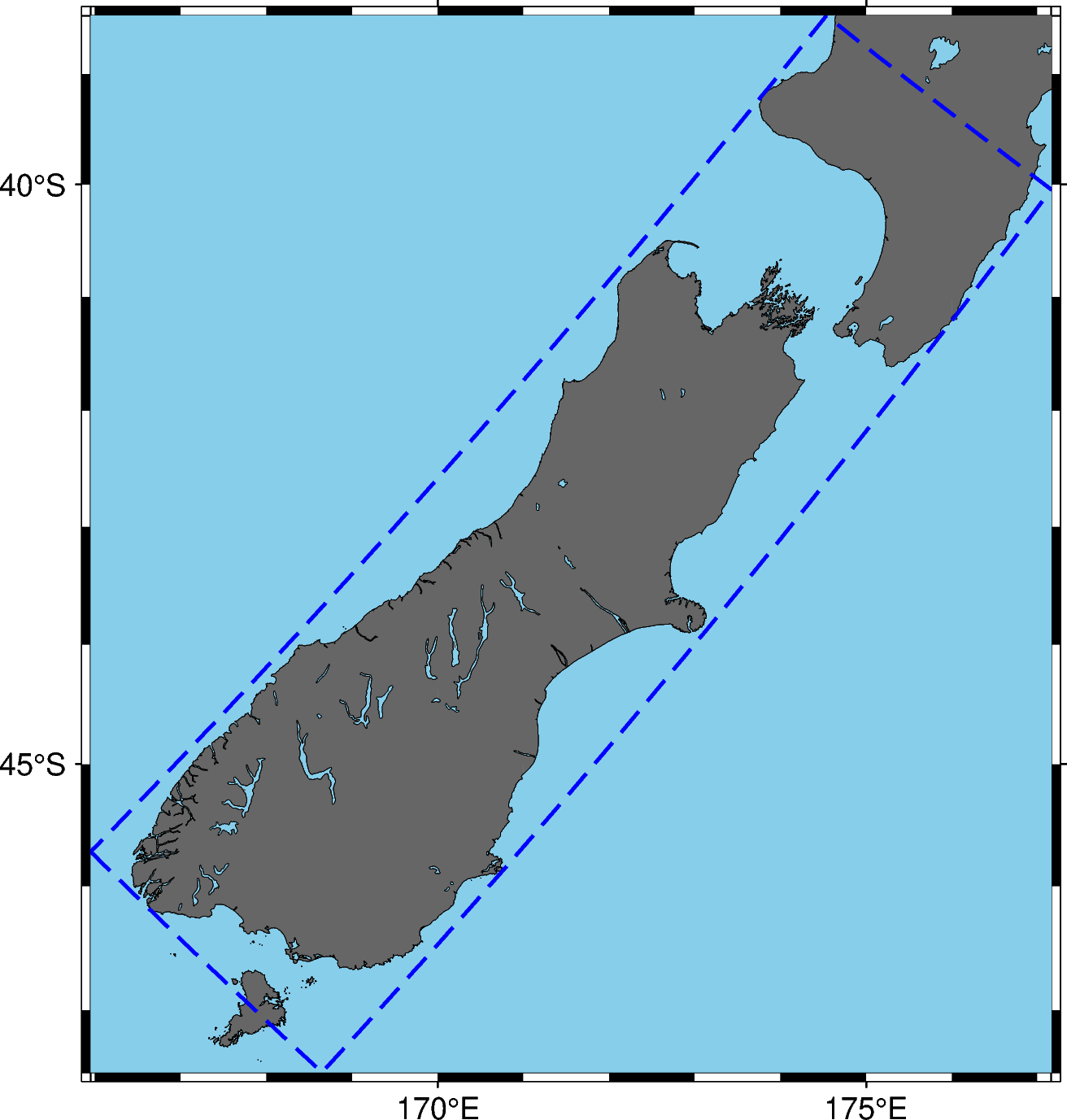 Domain plot showing domain boundary without source geometry